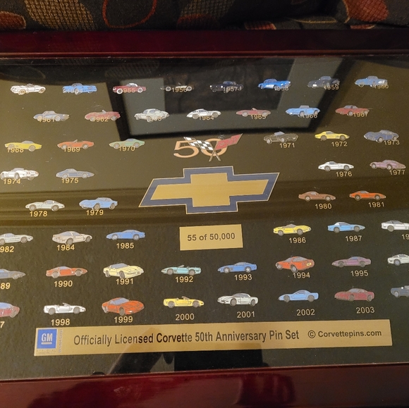 Corvette 50th anniversary pin set 1953-2004 GM In Frame #55 Limited Ed. Rare!! - Picture 8 of 9